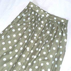 Sage Green Polka Dot Skirt